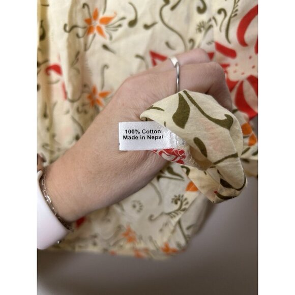 Yak N Yeti Yellow Floral Sleeveless Tank Tunic Summer Top Size Small - Picture 4 of 9